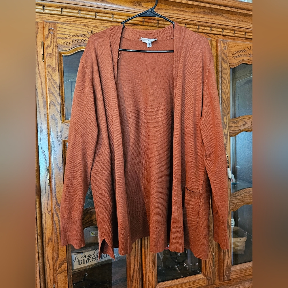Women's Rust Cardigan Sweater XXL